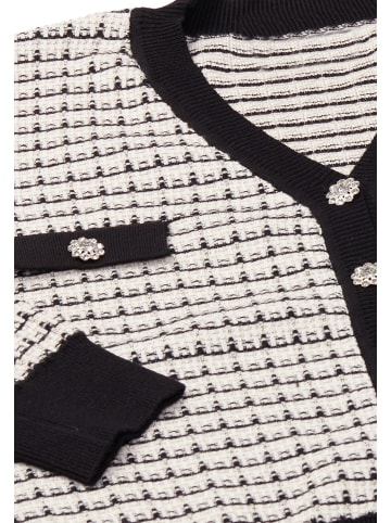 faina Women Cardigan in Wollweiss Schwarz