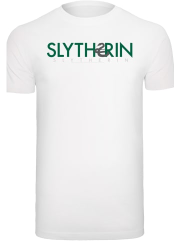 F4NT4STIC T-Shirt Harry Potter Slytherin Text in weiß