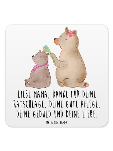 Mr. & Mrs. Panda Untersetzer Set Bär Kind mit Spruch in Weiß
