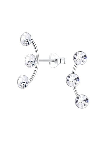 Alexander York Ohrringe, Ohrstecker TRIPLE CRYSTAL in 925 Sterling Silber