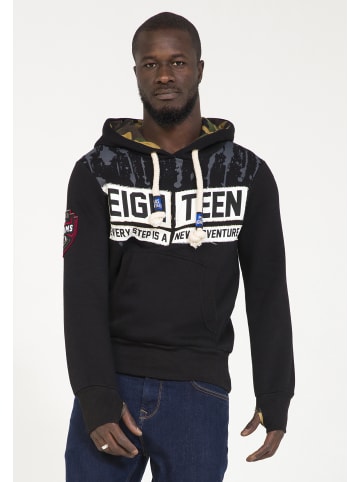 PLUS EIGHTEEN Herren Kapuzenpullover in Schwarz