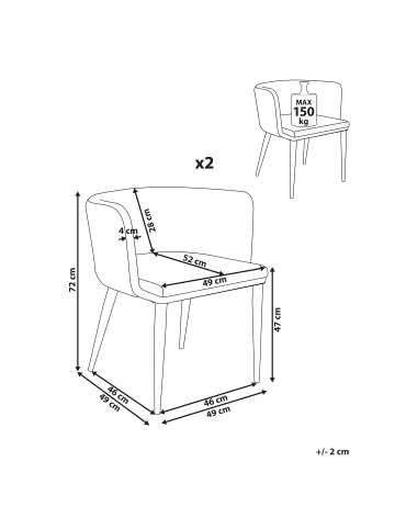Beliani 2er-Set Gartensofa LIMASSON in Beige/Schwarz