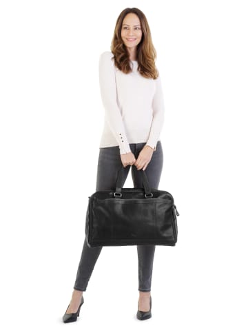 Sansibar Reisetasche echt Leder in schwarz
