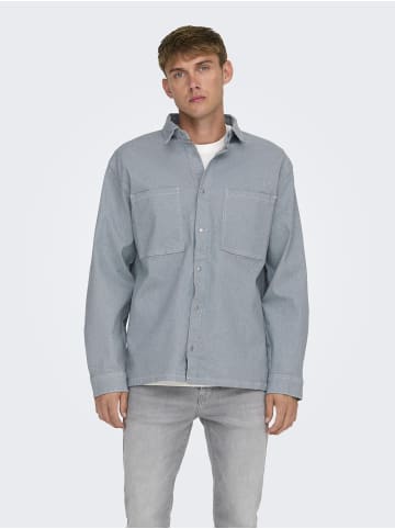 ONLY & SONS Jeanshemd in Light Grey Denim