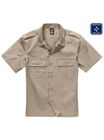 Brandit Hemd "Us Shirt Short Sleeve" in Beige