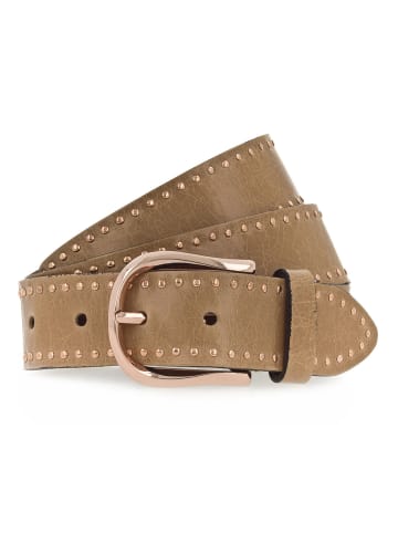 b.belt Nietengürtel Leder camel