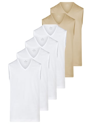 Ragman Unterhemd / Tanktop Basic in Weiß / beige