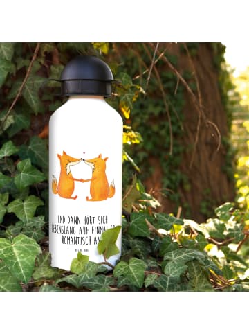 Mr. & Mrs. Panda Kindertrinkflasche Füchse Liebe mit Spruch in Weiß