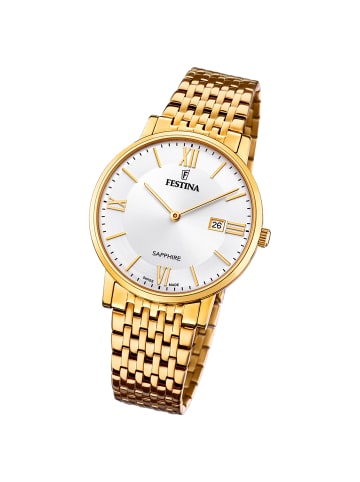 Festina Analog-Armbanduhr Festina Swiss Made gold mittel (ca. 39mm)