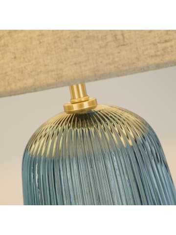 Licht-Erlebnisse Tischlampe (B)20 x (L)20 x (H)37 cm in Blau Natur