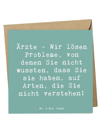 Mr. & Mrs. Panda Glückwunschkarte Spruch Arzt Probleme Lösen mit... in Meeresbrise