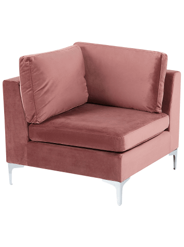 Beliani Sofaelement EVJA in Rosa - (W) 85 x (H) 84 x (L) 85 cm