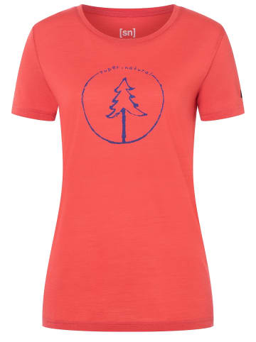 super.natural Merino T-Shirt in rot