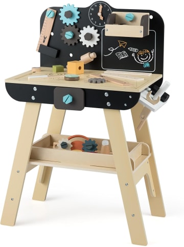 COSTWAY Werkbank Kinder ab 3 Jahren in Hellbraun