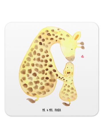 Mr. & Mrs. Panda Flaschenuntersetzer Giraffe Kind ohne Spruch in Weiß