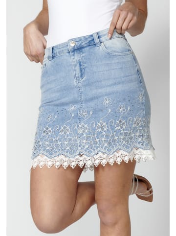 KOROSHI JEANS MIT KURZEM ROCK in blau