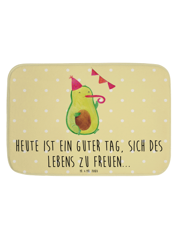 Mr. & Mrs. Panda Badvorleger Avocado Party mit Spruch in Gelb Pastell