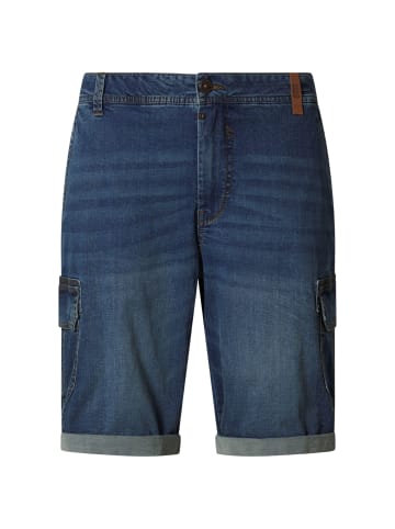 Timezone Einfarbige Jeansshorts Reißverschluss Cargotaschen in Blau