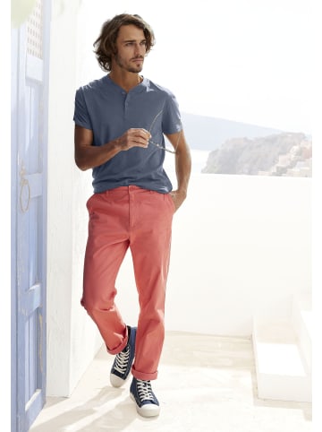 H.I.S Henleyshirt in khaki / blau