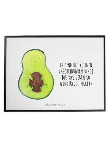 Mr. & Mrs. Panda Schreibunterlage Avocado Kern mit Spruch in Weiß