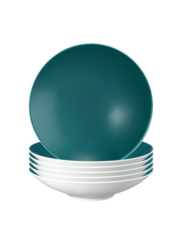 Seltmann Weiden 6er Set Pasta- / Suppenteller Life Fashion in ø 23,3 cm in Trendy Petrol