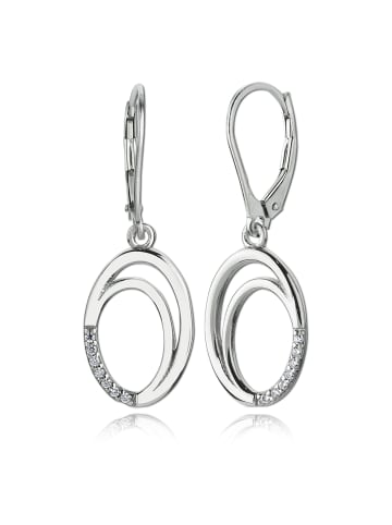 BALIA Ohrringe Silber 925 Sterling Silber Doppelkreis Ohrhänger