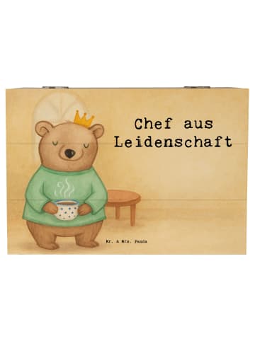 Mr. & Mrs. Panda Schatulle Chef Leidenschaft Design mit Spruch in Weiß