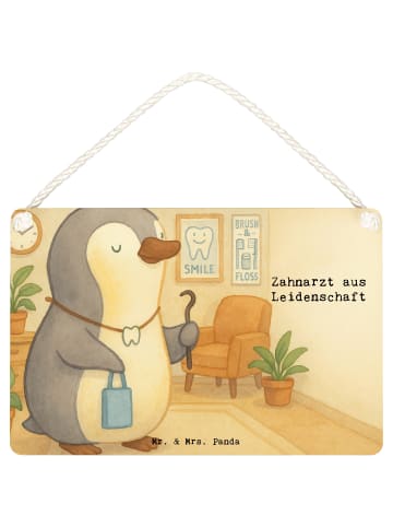 Mr. & Mrs. Panda Schild Zahnarzt Leidenschaft Design mit Spruch in Weiß