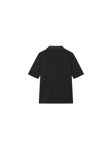MADS NORGAARD COPENHAGEN Poloshirt Cotton Lino Theo Polo in schwarz