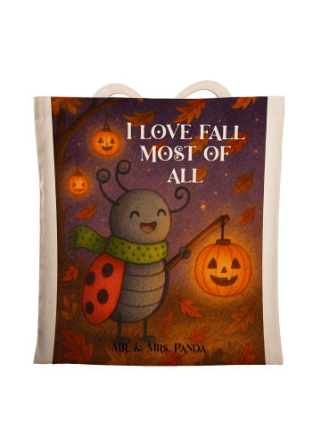 Mr. & Mrs. Panda Schultasche Smörle Laterne Design mit Spruch in Weiß