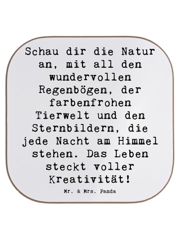 Mr. & Mrs. Panda Untersetzer Tasse Spruch Kreativität im Leben m... in Weiß