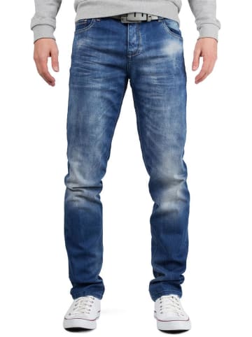 Cipo & Baxx Herren Regular Fit Jeans Stonewashed in Blue