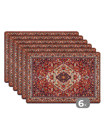 OnlyWow Platzset - Tischset (6-teilig) Rot, abwaschbar