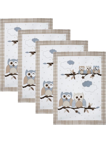 Erwin Müller Baumwolle Geschirrtuch 4er-Pack in Eulen