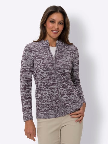Sieh an! Strickjacke in traube-ecru-meliert