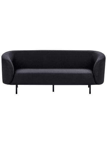 Beliani 3-Sitzer Sofa LOEN in Schwarz - (W) 200 x (H) 79 x (L) 70 cm