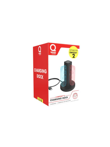 COFI 1453 Qware Ladegerät Docking Station für Nintendo Switch 2 Controller in Schwarz