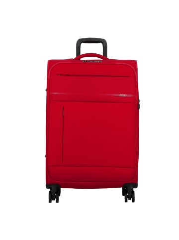 Jump Monthélys 4 Rollen Trolley 67 cm mit Dehnfalte red