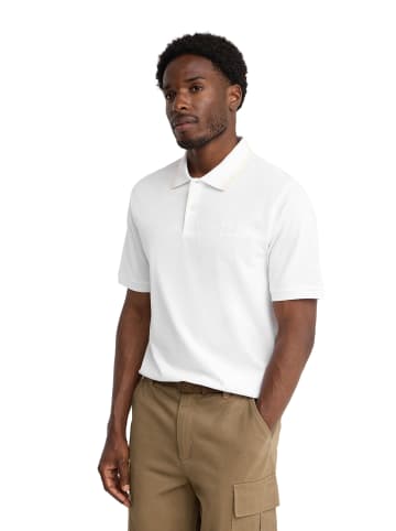 Poloshirt MAN BLOCK PORTOS POLO SHIRT SHORT SLEEVE LOOSE FIT in weiß