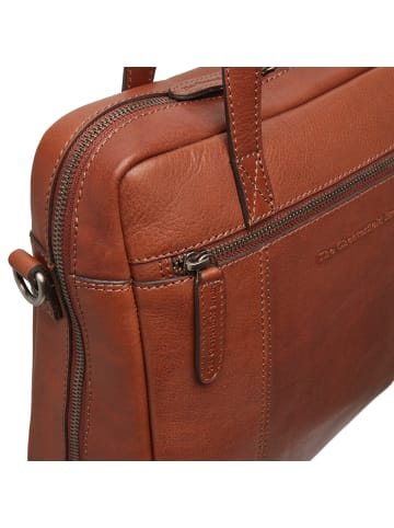 The Chesterfield Brand C48.1244 Puglia Schultertasche Laptoptasche Soft Glass Leder in cognac