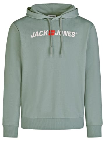 Jack & Jones Pullover JJMORTY OLD LOGO SWEAT HOOD SMU in Petrol