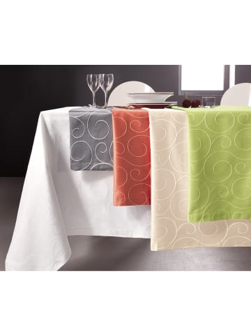 Erwin Müller Jacquard, Baumwollmischung Tischdecke Oberhausen in terra