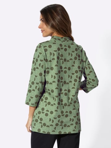 Sieh an! Longshirt in eucalyptus-khaki-bedruckt