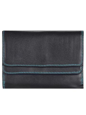 MYWALIT Double Flap Wallet Geldbörse Leder 13 cm black-pace