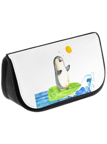 Mr. & Mrs. Panda Schminktasche Pinguin Surfer ohne Spruch in Weiß