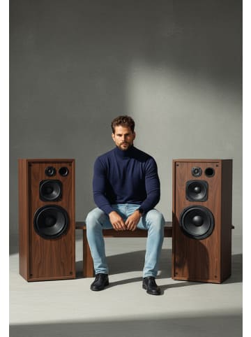 DAILY COTTON Rollkragenpullover - als Feinstrick Pulli in Slim Fit für Herren in Navy