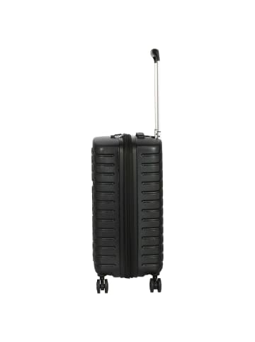 Mandarina Duck Flyduck - 4-Rollen-Kabinentrolley 55 cm erw. (black) in schwarz