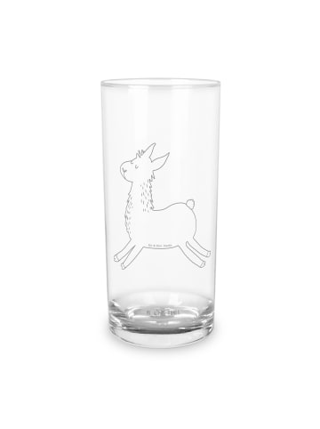 Mr. & Mrs. Panda Wasserglas Lama Springen ohne Spruch in Transparent