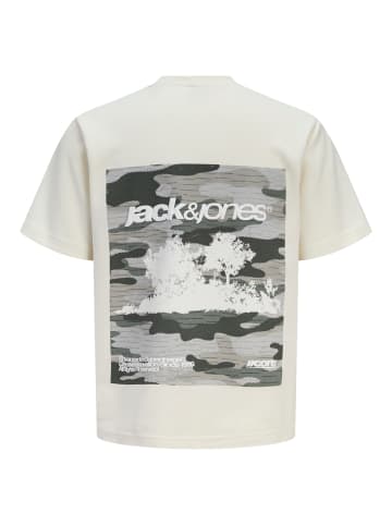 JACK & JONES Junior Interlock Kurzarm T-Shirt Backprint Jcobreeze in sweet corn