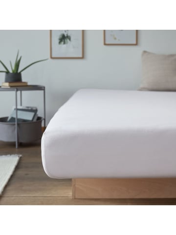Lumaland Spannbettlaken 180x200cm weiß 100% Baumwolle Weiß